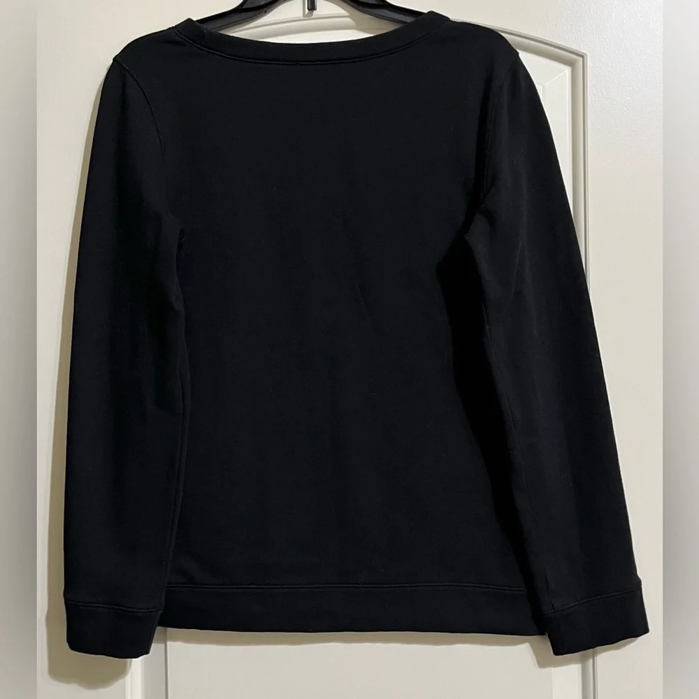 Express Women’s Black Sweater with Silver Sequined Skull Design Size Medium